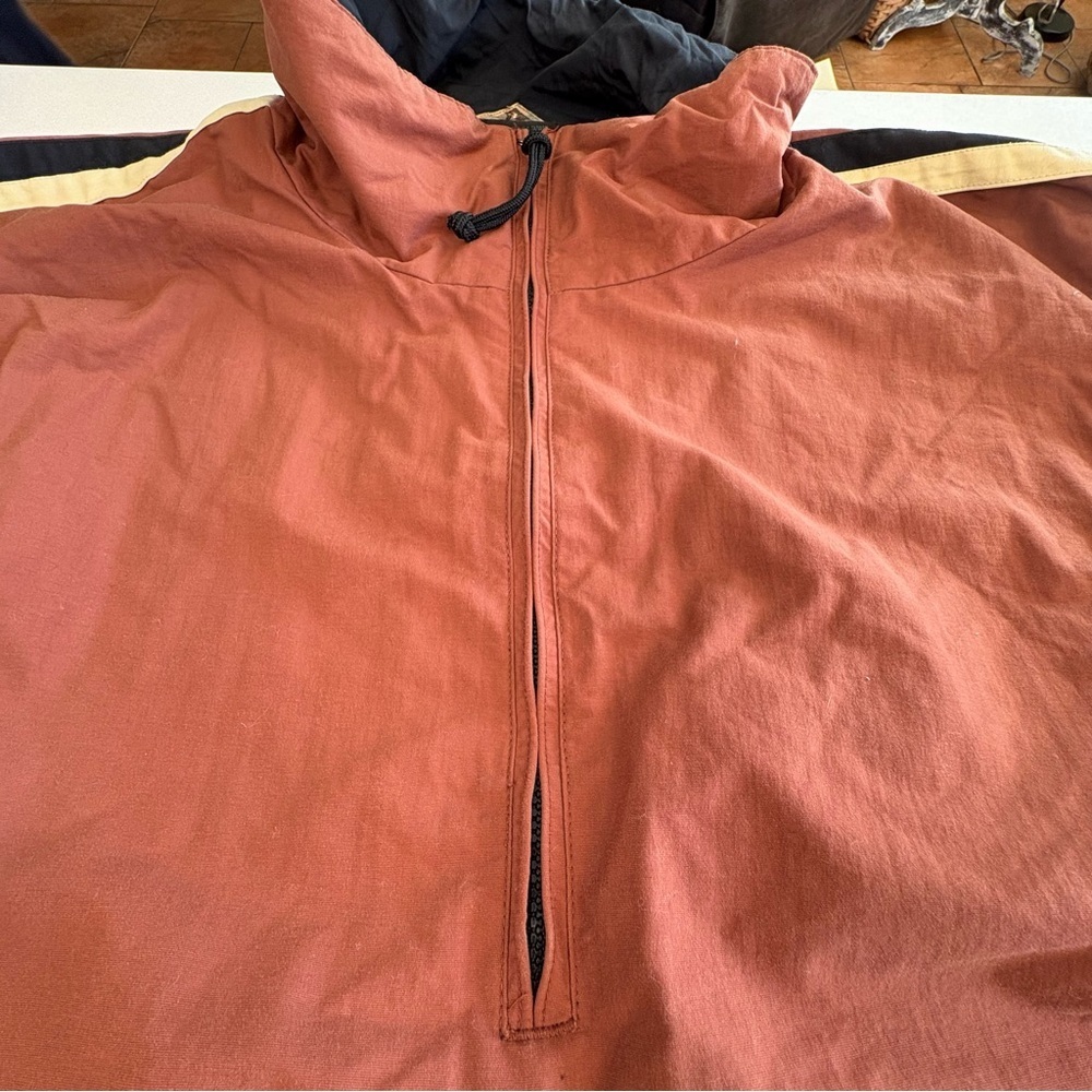 Vintage BURTON Biolite Men’s Pull Over Jacket Half-Zip Rust Size XL Mesh Lining - Picture 5 of 16